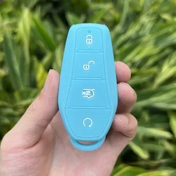 Premium Silicone Car Key Case Cover Protector - Auto Key Accessories (SKY BLUE)