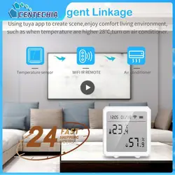 1~10PCS Digital Voice Support Alexa Home Indoor Electronic Wet And Thermometer Wireless Lcd Display Smart Life