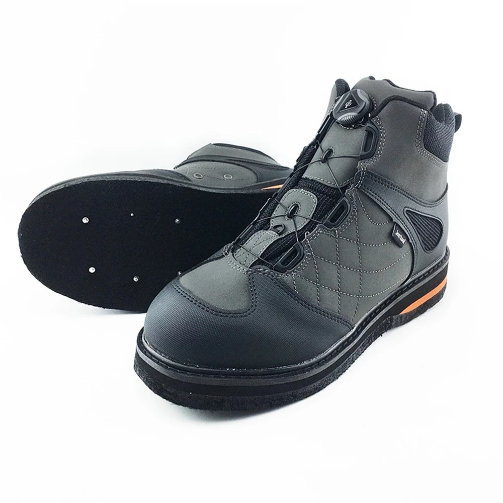 Men Fishing Wading Boots Felt Sole Lightweight Anti-Slip Hunting Farm Felt Bottom Waders Shoes With Nails Scarpe Scoglio Mare