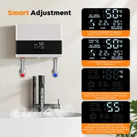 Mini chauffe-eau instantané, chauffe-eau électrique sans réservoir, petit avec affichage de la température LED 6