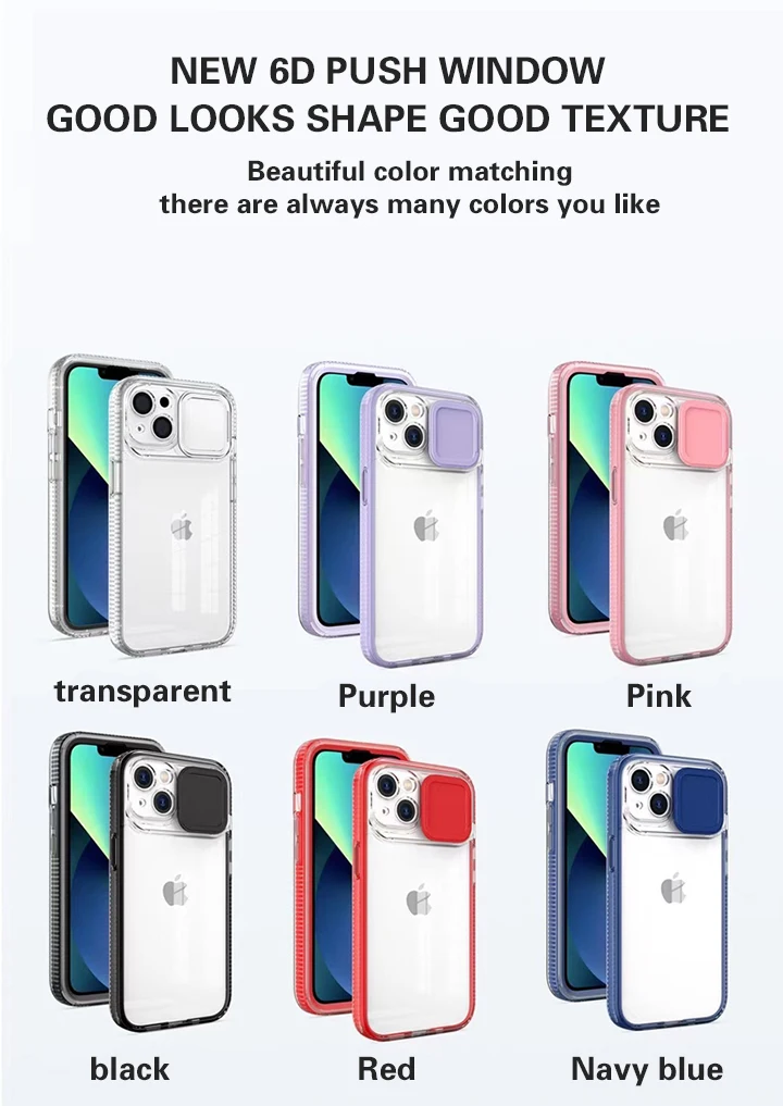 For iPhone 13 Pro Max Hit Color Push Pull Card Slot Case For iPhone 12 11 Pro Max X XR XS Max 7 8 Plus Shockproof Bumper Cover iphone xr cover