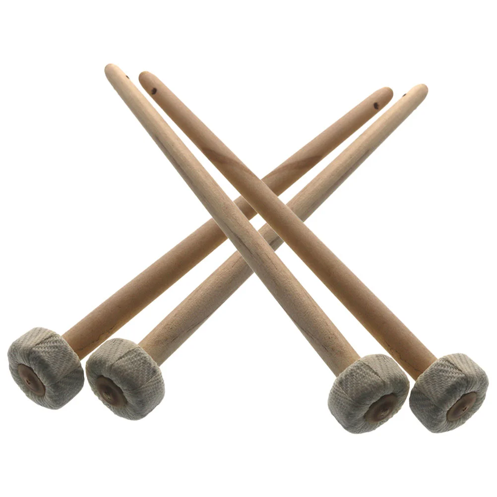 

4 Pcs Drumstick Gong Mallet Small Cotton Chinese Instrument Mallets Hammer Drumsticks