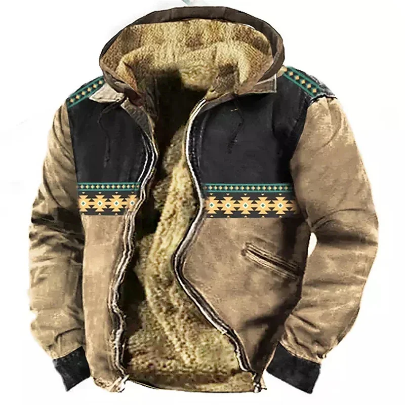 

Winter Jackets Men Zip-up Fleece Male Coats Hoodies Atezik Tribe Padding Parka Clothing Windbreaker Sweatshirts Outerwears