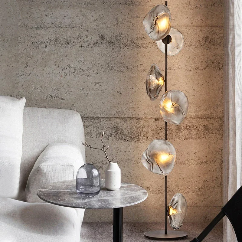 

Light luxury villa living room sofa floor lamp simple modern handmade glass creative