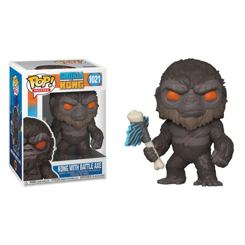thumbnail image 1 of 2025 Figuras de acción FUNKO POP Godzilla 1017 Heat Ray 1018 1020 Battle Ready Kong con hacha 1021 Scarred 1022, las más nuevas, 1 of 5