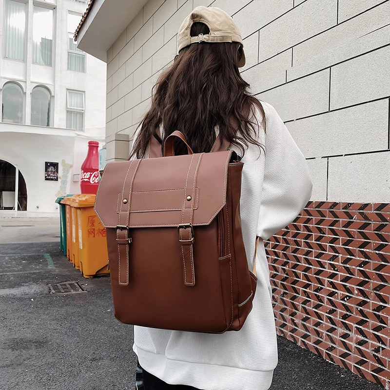 Vintage Womens Brown Leather Backpack Purse Cool Backpacks for Women