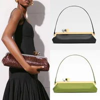 Fashion Long Clutch Bag for Women Luxury Designer Kiss Lock Women Shoulder Bags Elegant Party Purses Trend Underarm Bag 2025