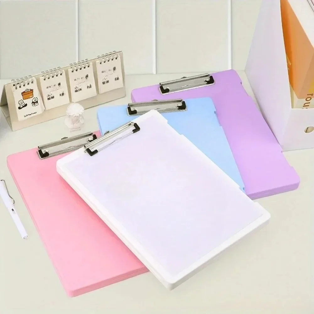 A4 Paper File Document Storage Box Folder Clip Writing Board WordPad Office School Stationery Holder Organizer Case