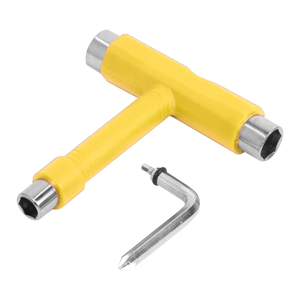 כלי סקייטבורד בצורת T מפתח סקייטבורד מולטיפונקציונלי לאופני הרים, קורקינט חשמלי וסנובורד כלי התאמה