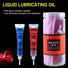 20ml+20ml Fishing Reel Lubricant Oil Gear Bearing Wet Dry Lubricant Grease Kit Spinning Reel Shaft Gear Lube Maintenance Tool