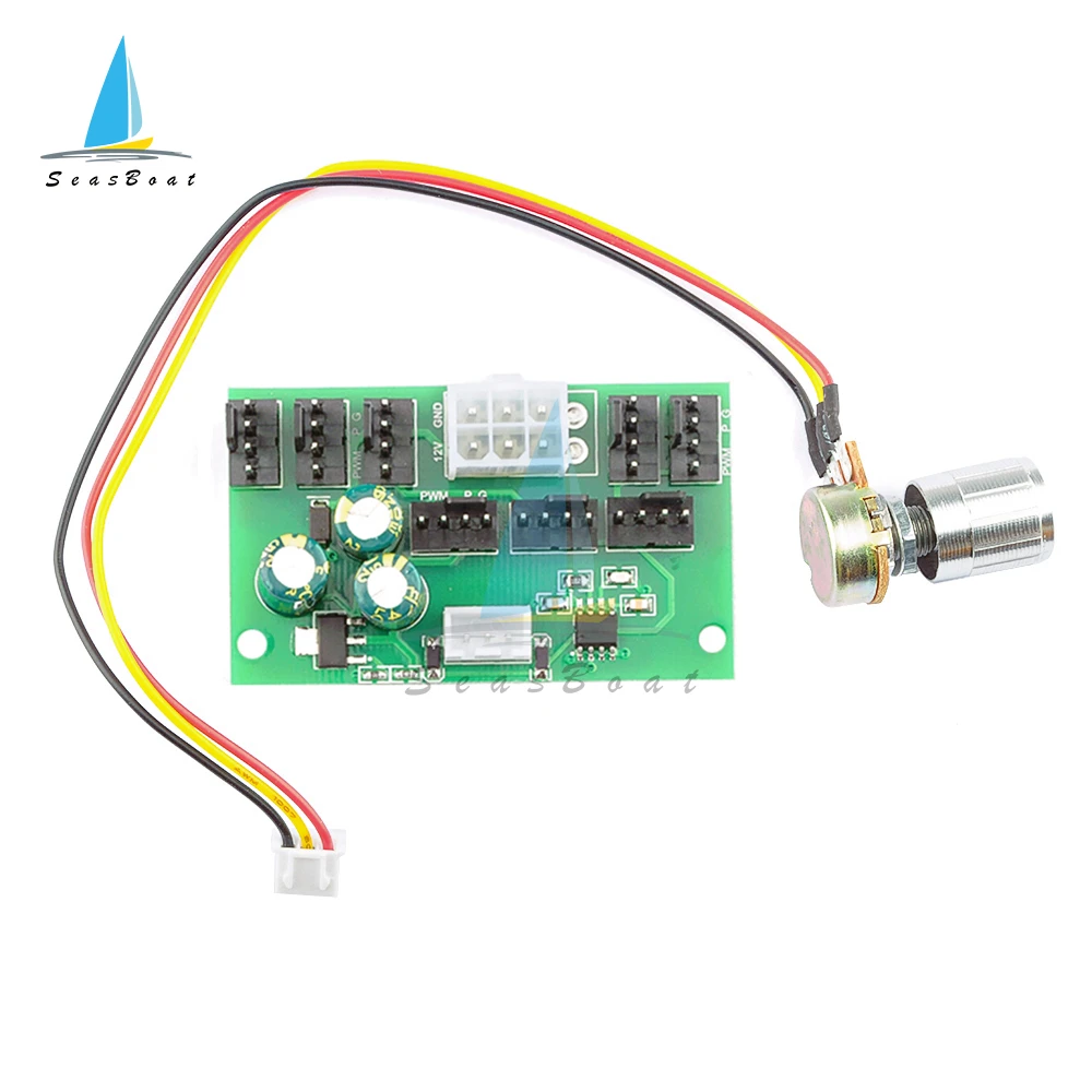 DC12V Computer Case Miner Fan Speed Controller Module 8-Channel Fan Hub PWM High-Power Violent Controller Speed Governor
