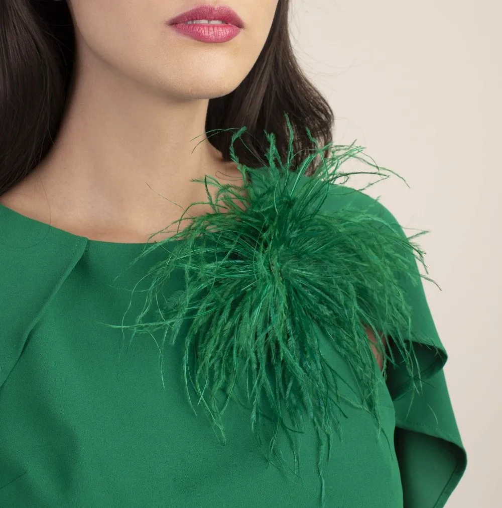 Spilla A Piuma Di Struzzo Per Capelli | Accessorio Decorativo | Per Donne E Ragazze | Feste E Matrimoni - Foto 7