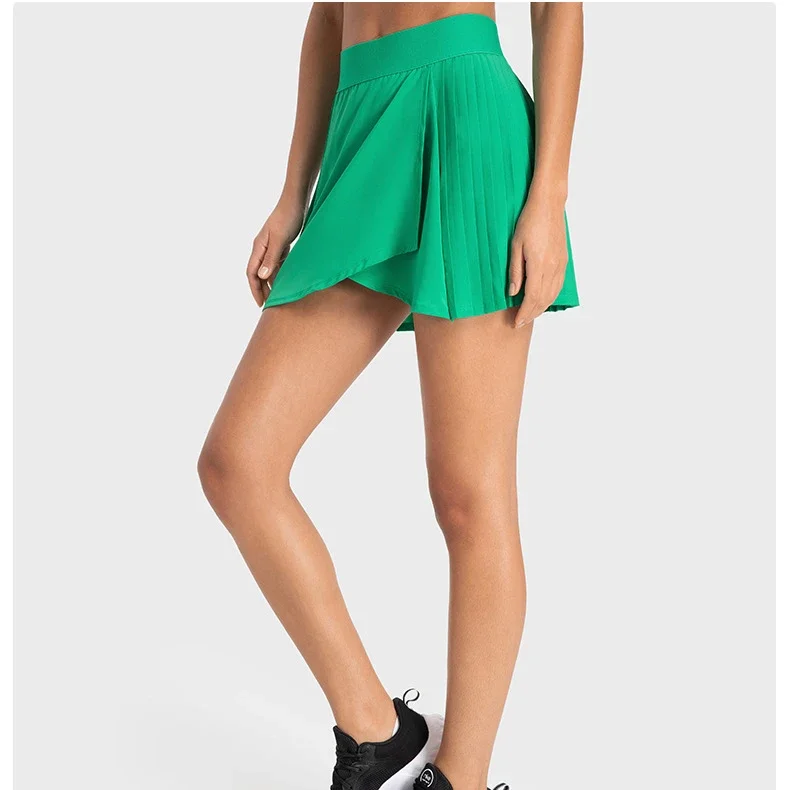 

Lulu Women Tennis Skirt Shorts Golf Pleated Skirt Outdoor Jogging Gym Short Leggings Leisure Fitness Sport Short Skirt Clothing
