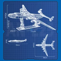 An-225 MOC 57014 1:84 Transport Aircraft Model Bricks Civil Aviation Large Airliner Plane High Tech Building Blocks Toy for Gift 5