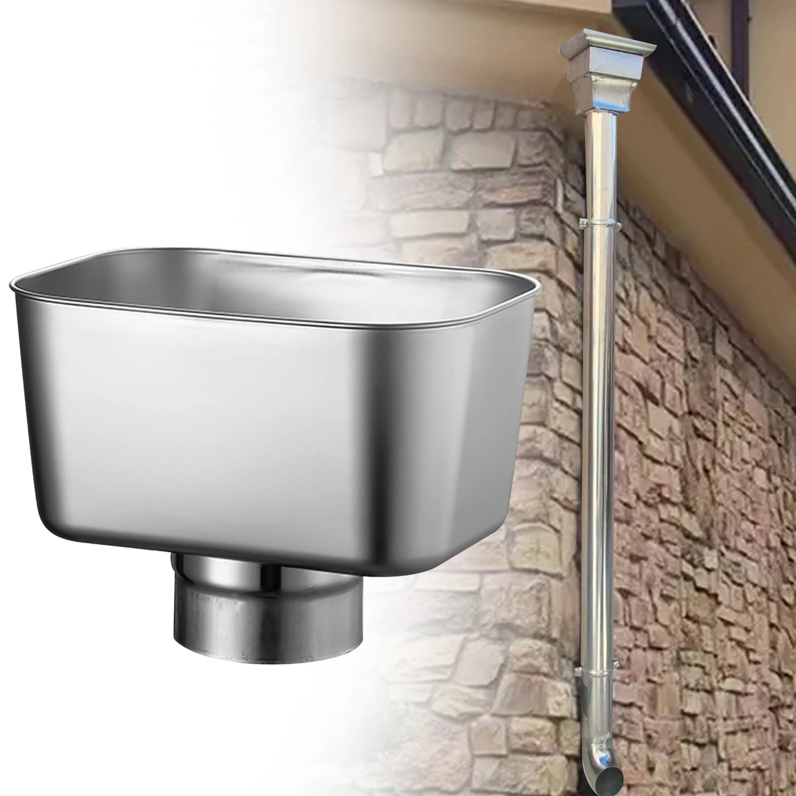 Gutter Downspout Adapter Easy Installation Downspout Drainage Connector Rainwater Gutter Connector for Outdoor Walls Home Roofs