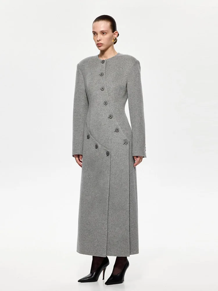 Getäfelte Kunstpelz-Leder-Gespleißt-Schnür-Bomberjacke für Damen, elegant, V-Ausschnitt, volle Ärmel, Taille, Cinching-Mantel, schicke Damen-Oberbekleidung – Detail 35
