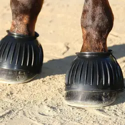 Bell Boots 2pcs Rubber No-Turn Horse Bell Boots Soft Equine Boots Protective Gear Accessories For Training Equipment