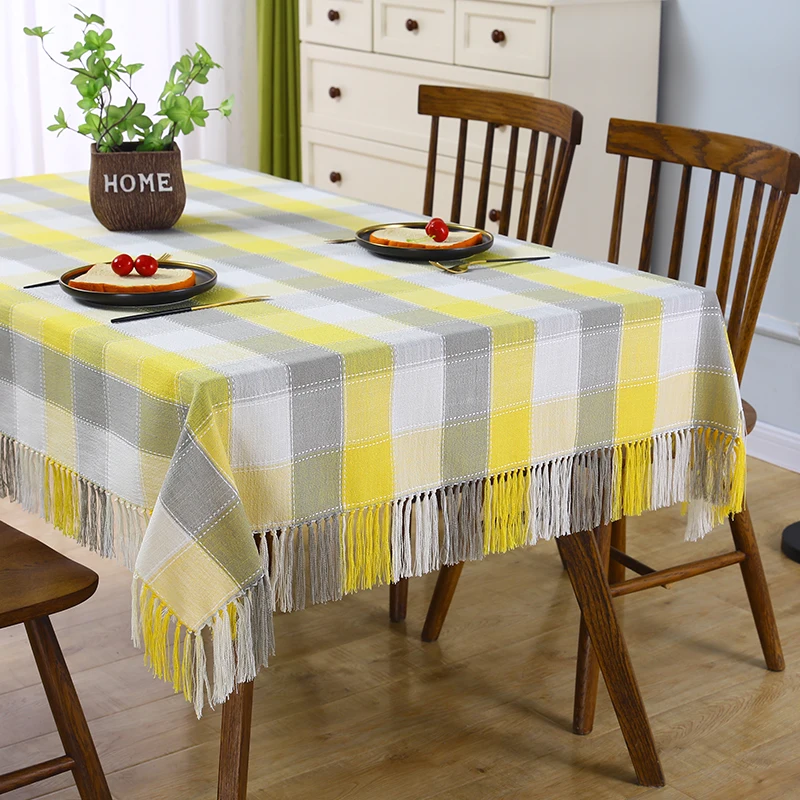 

Rectangular dining table cloth, table mat, tablecloth, tassel tea table cloth