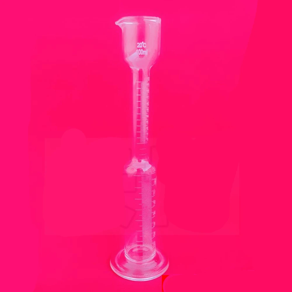 100ml different neck Laboratory Cylinder New Graduated Glass Measuring Cylinder Chemistry Laboratory Measure