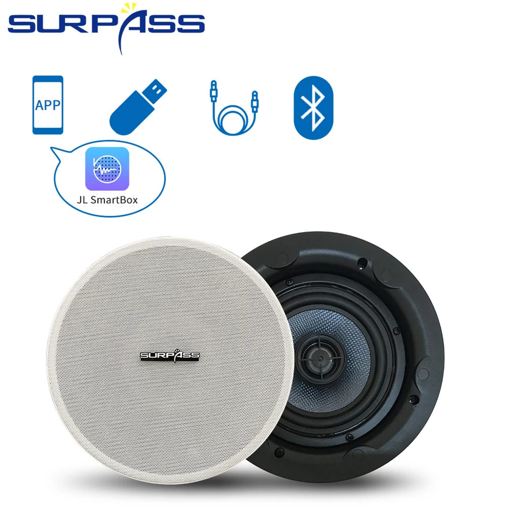 Coaxial à Prova de Umidade do Teto Estéreo de Alta Ambiente para Chuveiro do Banheiro Orador Bluetooth Casa Áudio Fidelidade Som 25w Música App - Image 2