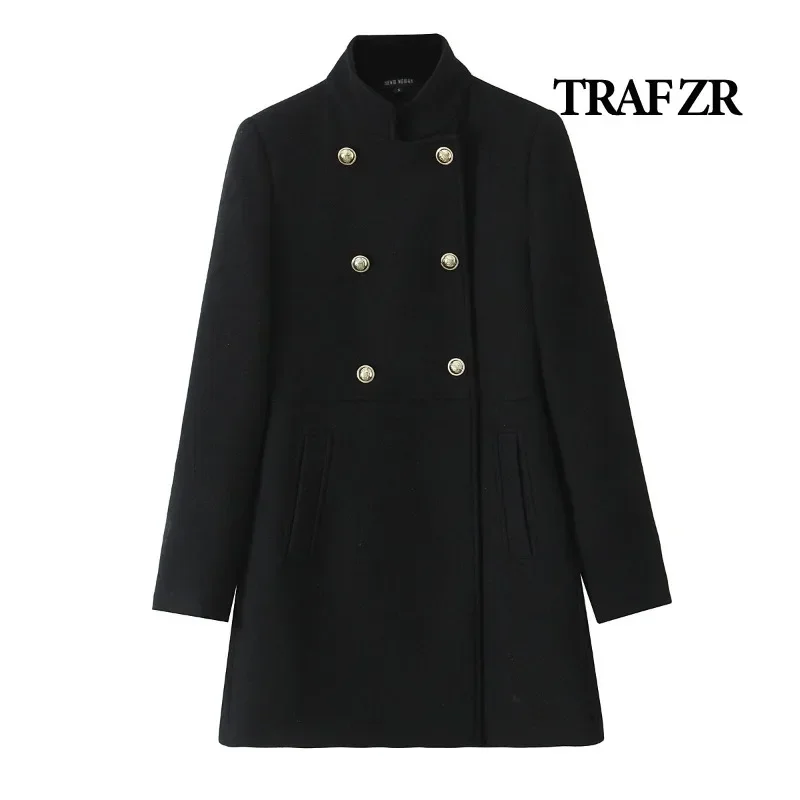 Manteau façon veston en laine mélangée - Noir - FEMME | H&M CA