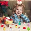 Christmas 24PCS for Kids Adult Santa Claus Snowman Squishy Fidget Toys Mini Mochi Party Favors Tress Relief Toy with Storage Box 5
