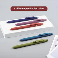 5pcs High-quality Retractable Gel Pen 0.5mm Quick Dry Black Ink Pen Fine Tip Smooth Writing Cutes Pen School Office Supplies 2