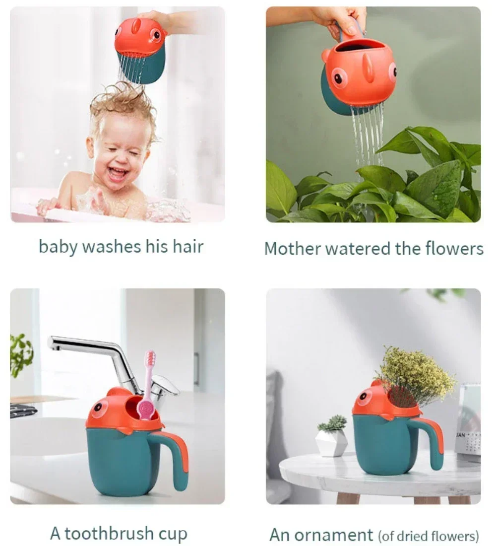 Baby Bath Support Pad Baby Bath Seat Baby Bath Tool Bath Toys Baby Bath Tub Kids Bath Toys 1 pcs Babybath Clownfish Bath Waterfall Rinser Kids Bath Shampoo Cup Multi-Function Spoons Shower Toys for Children Washing Head
