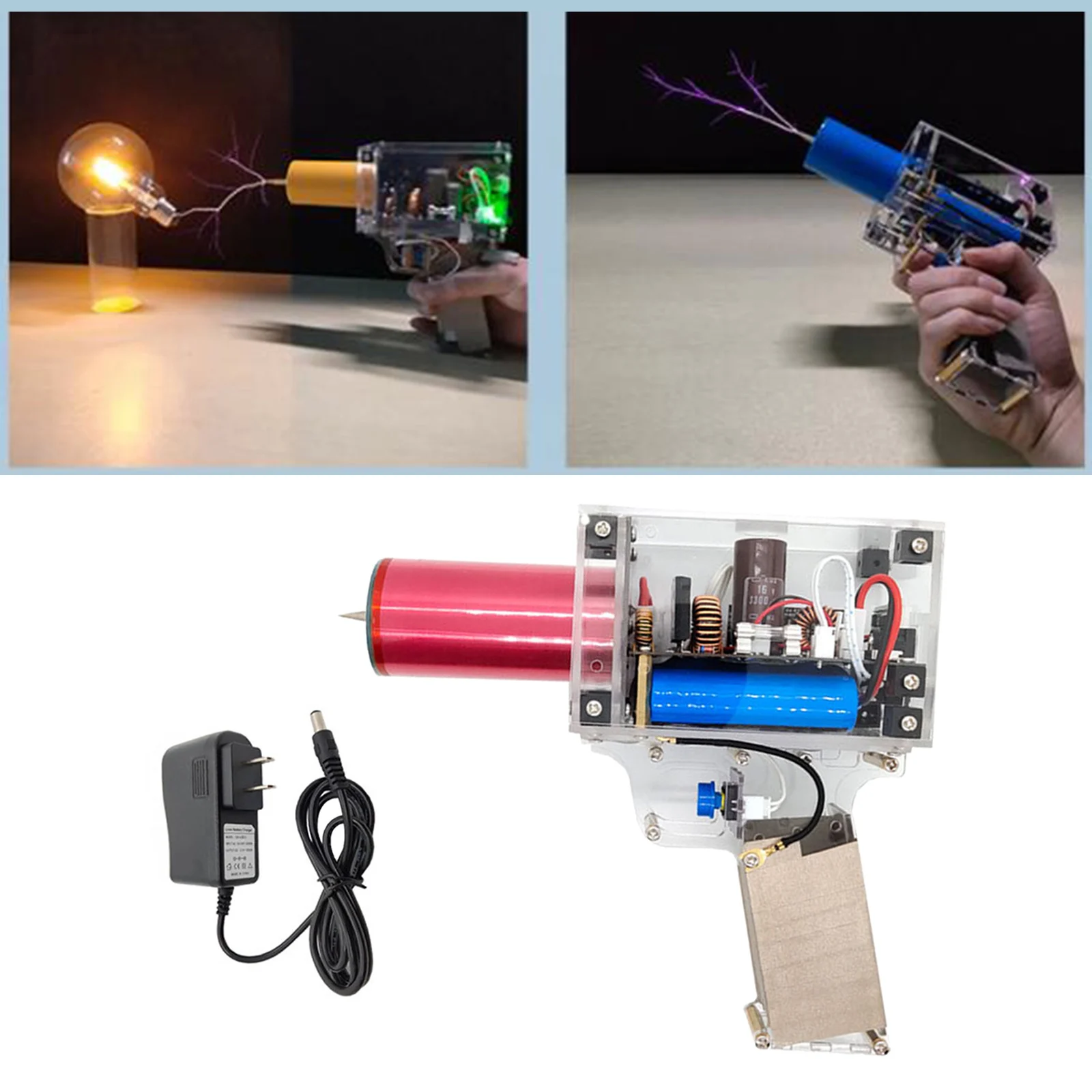 

Handheld Music Tesla Coil Portable Artificial Lightning Electric Arc Generator Scientific Experiment Tesla Coils Desktop Toy