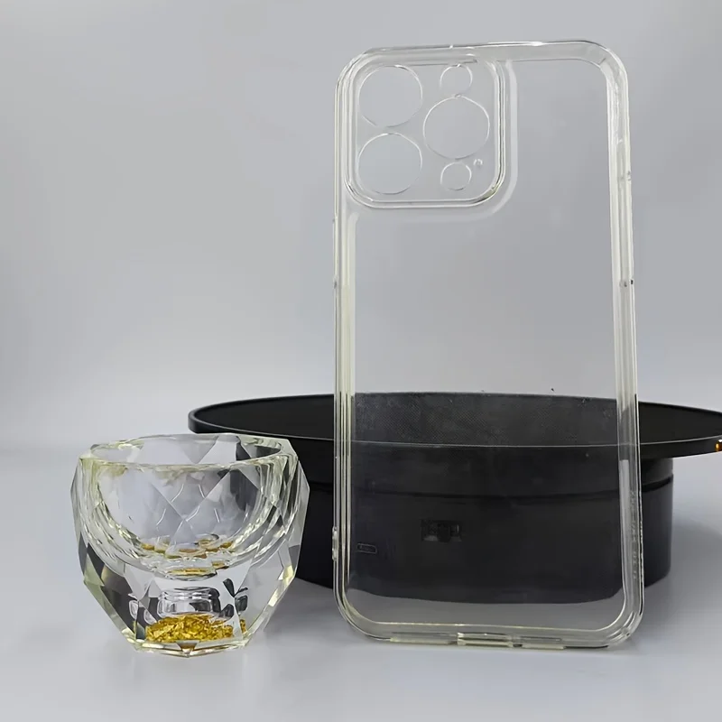 1pc 50ml Luxury Glasses Lead-free Crystal Tea Cup Exquisitely Crafted Fine Dining Shot Glasses Double Bottom Gold Foil Cup