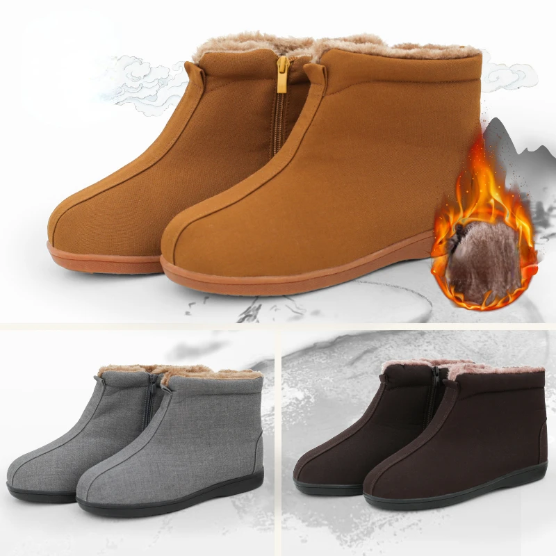 Winter Chinese Traditional Martial Arts Shoes Men Kung Fu Wing Chun Tai-Chi Wushu Casual Shoes Sport Sneaker