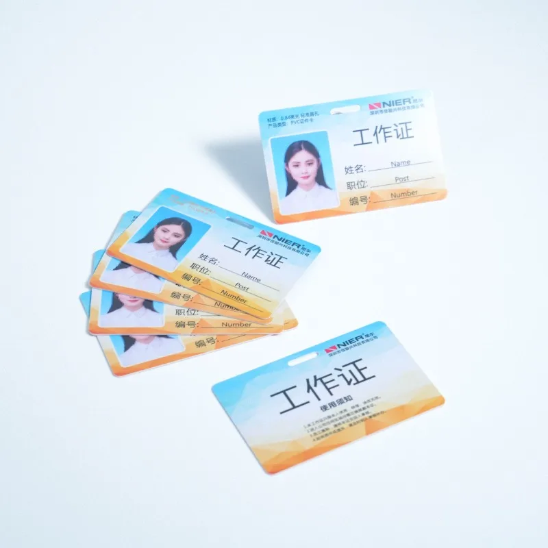 PVC 소재로 제작된 맞춤형 로고 명함, 1mm 두께 VIP 활동증, ID 카드, 멤버십 카드, 입장권, 걸이형 가능