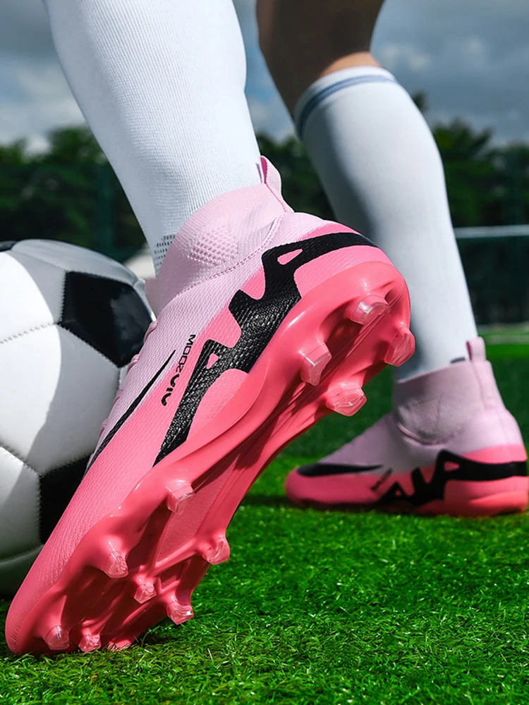 Description Picture 3 of itemProfessional Men's Futsal Sneakers Original Brand Pink Football Boot Unisex Indoor Turf Soccer Shoes Trainers Men Botas Futbol