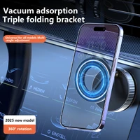 2026 New Vacuum Magnetic Phone Holder Super Strong Magnetic Rotatable Phone Mount Foldable Metal Suction Cup Phone Mount - Image 3