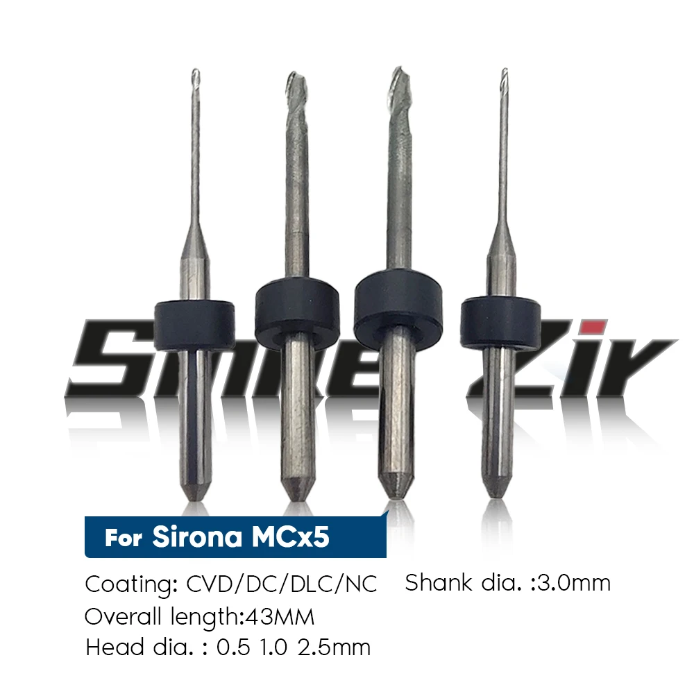 

Smilezir Sirona MC X5 milling diamond coated burs for Cutting PMMA Zirconia Block Resin Materials