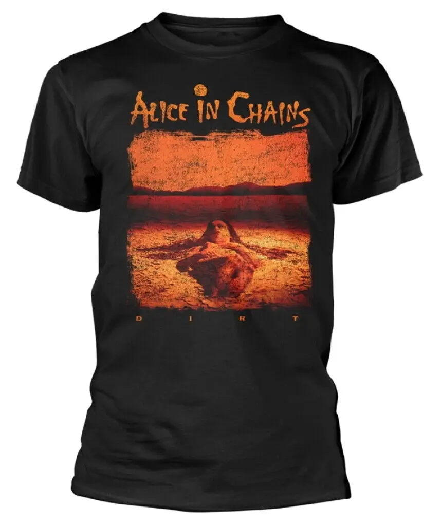 Alice In Chains 'Distressed Dirt (Nero) T-Shirt-Nuovo E Ufficiale!