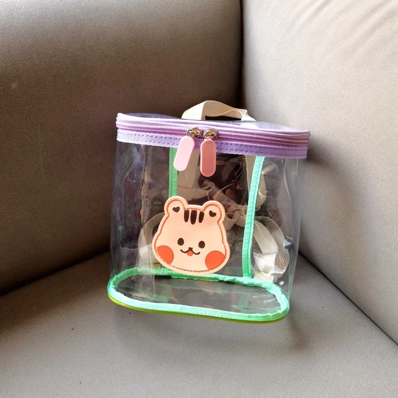 Sevimli Karikatür Ayı çocuk Mini Sırt Çantası Güzel Şeffaf Erkek Çocuklar Plaj omuz çantaları Rahat Taşınabilir Bebek Kız Çanta