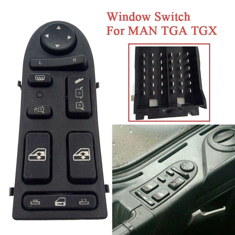 

For MAN TGA TGX Power Window Lifter Control Switch 81258067045 SW0017 81258067098 901104002