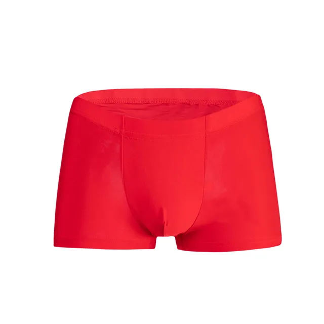 Good Healthy Men Ice Silks Breathable Underwear Seamless Quick Dry Briefs Shorts Trunks Underpants red