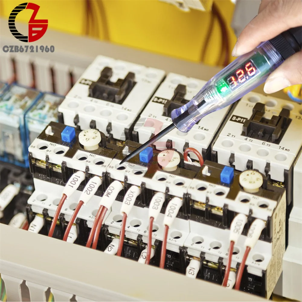 AZGIANT Cercafase Per Auto 6V-12V DC - Penna Tester Per Riparazioni Elettriche, Lampadina 3W, Rame