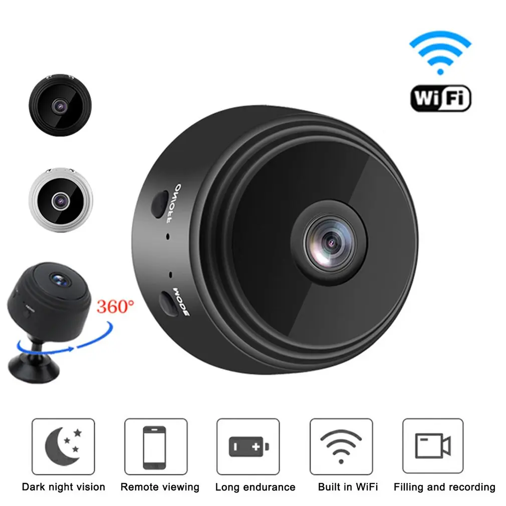 Sf010b2f8b6e0448ab4731f645ce9c93f9 New A9 Camera WiFi 1080P HD Voice Recorder Wireless Mini Camera Video Surveillance Network Camera Smart Home Video Surveillance