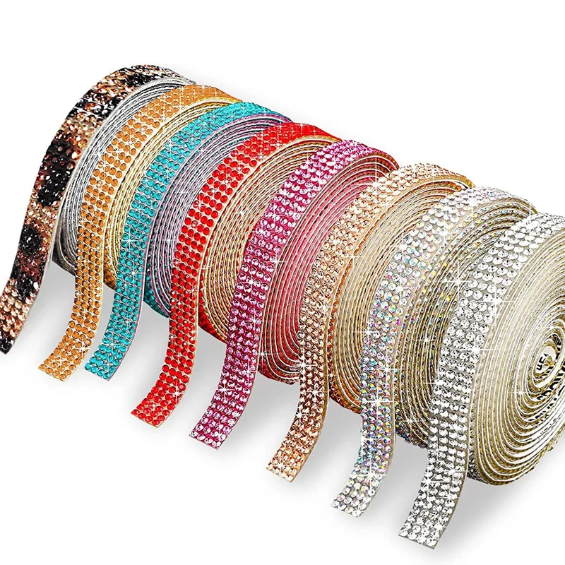 Self Adhesive Crystal Rhinestone Sticker Diamond Ribbon