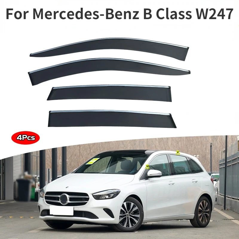 

Декорирующая полоса на окна для Mercedes-Benz B Class W247 2020, защитный козырек на окна, дверной козырек, вентиляционные оттенки, аксессуары