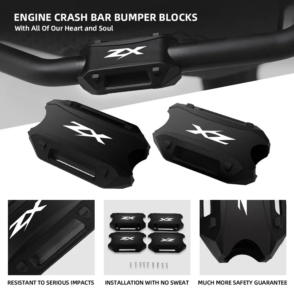 

25MM Motorcycle Engine Guard Crash Bar Protection Bumper Decorative Block FOR KAWASAKI ZX1000 ZX10R ZX10R ZX10RR ZX11 ZX1100