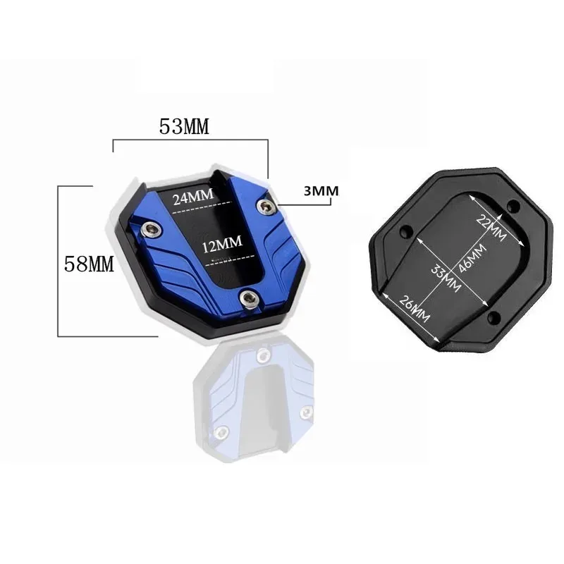 Universal Kickstand Extender Pad with Anti-Skid Enlarged Base