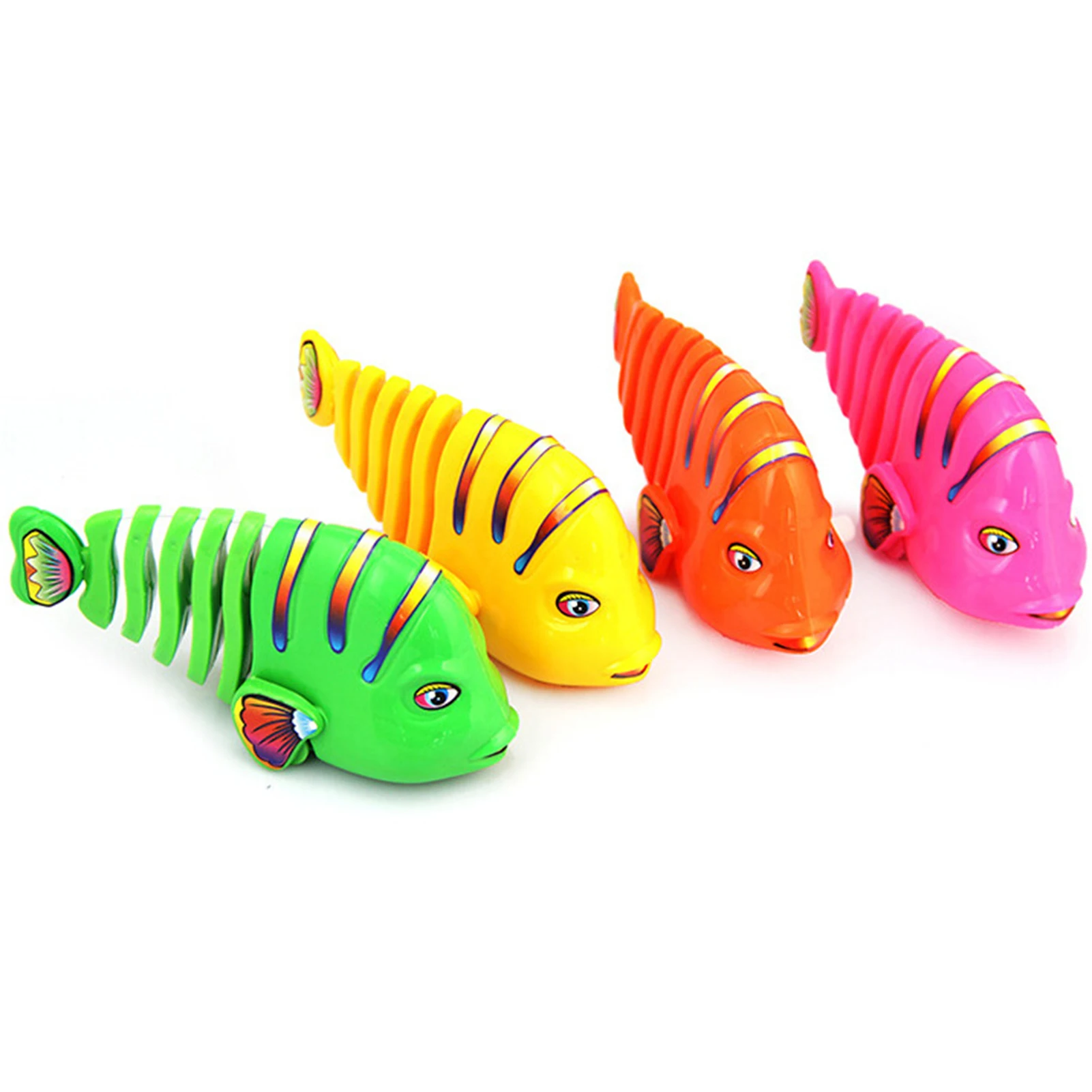 

Plastic Wind-Up Wiggle Fish Toys Eye-catching and Wear-resistant Plastic Clockwork Toy Birthday Gifts for Boys and Girls