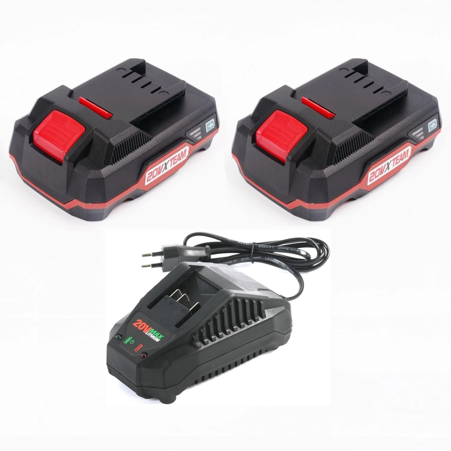 Chargeur au lithiumion Akku pour Parkside X, 2 pièces, 20V, 2,5 Ah, 1 pièce, 21.5V, graphite A