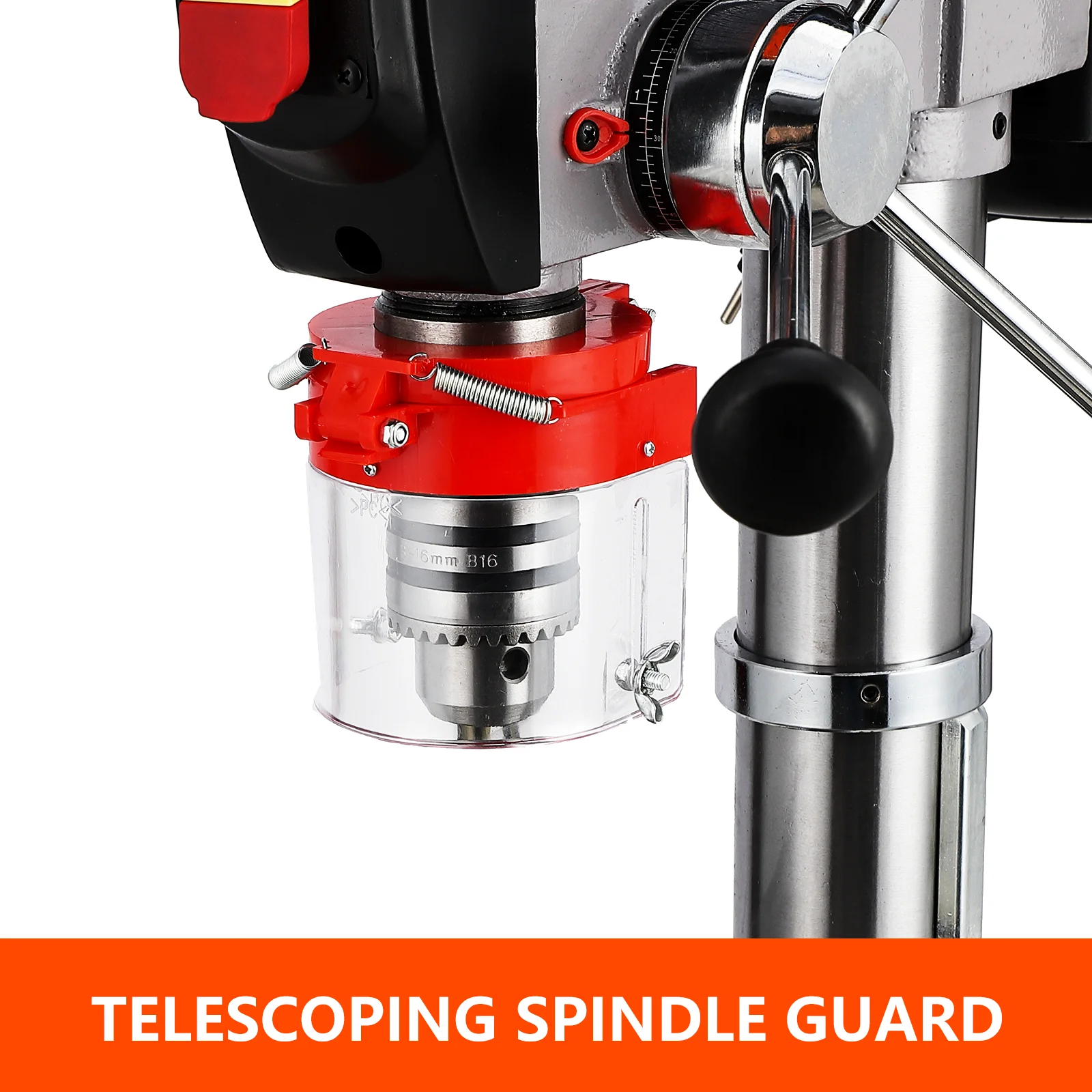 13-inch Floor Drill Press with Variable Speed and Tilting Worktable for Wood Metal Drilling 4