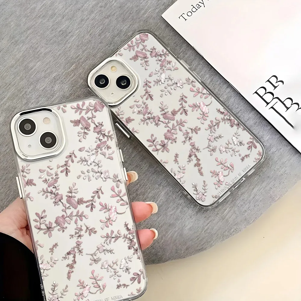 Elegant Little Flower Transparent Soft Phone Case