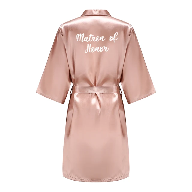 Robes de demoiselle d'honneur de mariée pour femmes, cadeaux de fête de mariée, robe d'équipe, vêtements de nuit en Satin de soie, Kimono, peignoir d'été Sexy